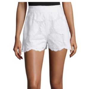 Nicholas High-Waist Lace Shorts